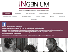 Tablet Screenshot of ingenium-stiftung.org
